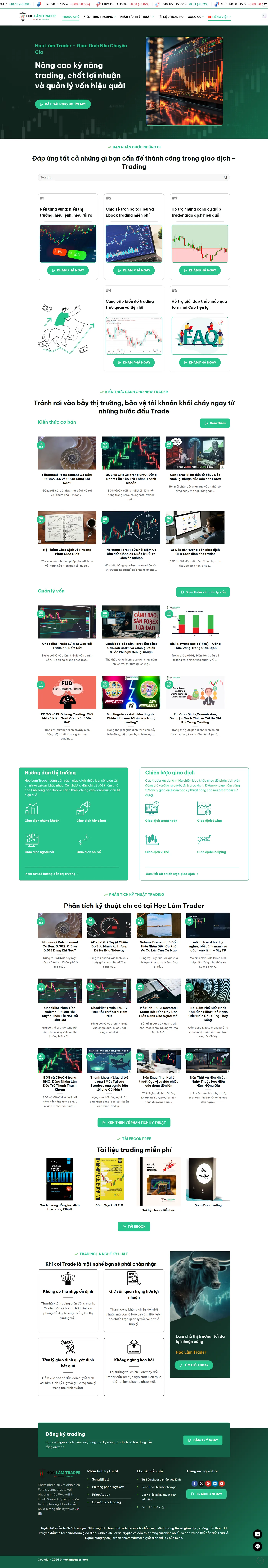 Học Làm Trader - Nền tảng đào tạo - dự án website do 72webops triển khai